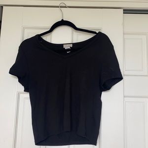 plain black v neck tee